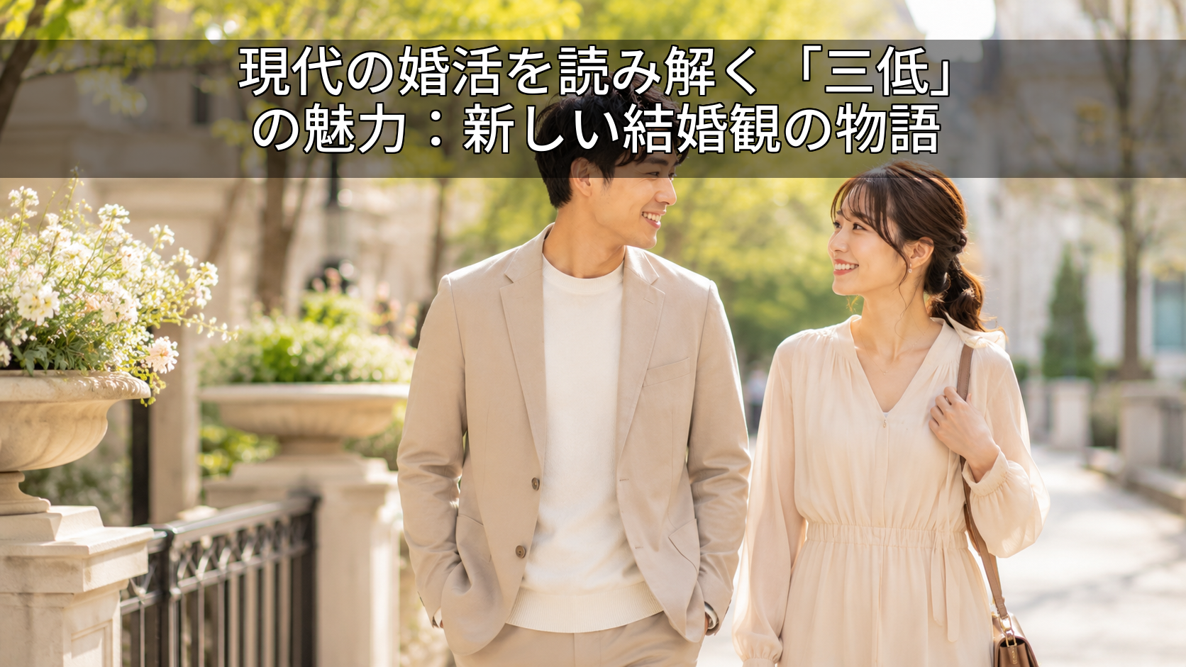 現代の婚活を読み解く「三低」の魅力:新しい結婚観の物語