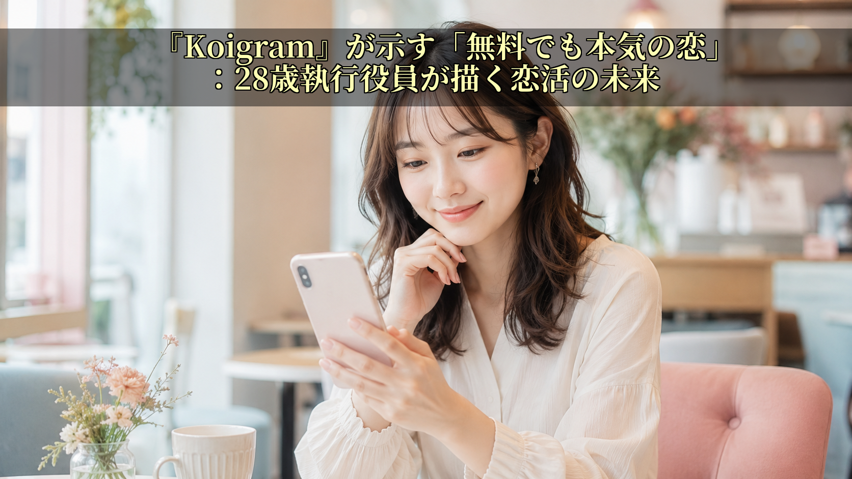 『Koigram』が示す「無料でも本気の恋」:28歳執行役員が描く恋活の未来